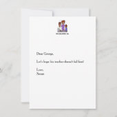 Dad's Doing Son's Homework Flat Card (Achterkant)