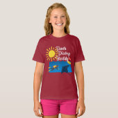 Dads duikboeddontwerp - Meisjes' Basic T-Shirt (Voorkant volledig)