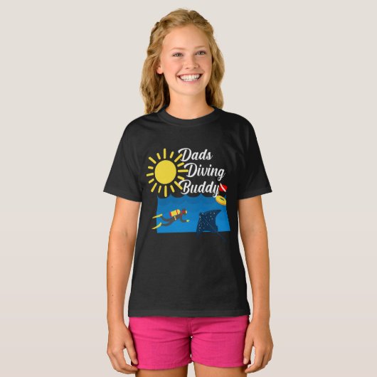 Dads duikboeddontwerp - Meisjes' Basic T-Shirt (Voorkant volledig)