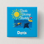 Dads duikboeddontwerp - Square Button (Voorkant)