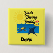 Dads duikboeddontwerp - Square Button (Voorkant)