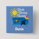 Dads duikboeddontwerp - Square Button (Voorkant)