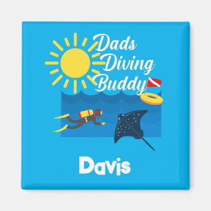 Dads duikboeddontwerp - Square Magnet