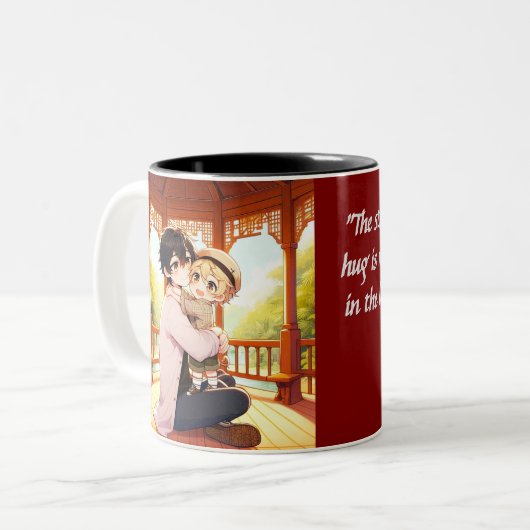 Dad's Embrace - Hartverwarmende vader en kind Mok (Voorkant links)