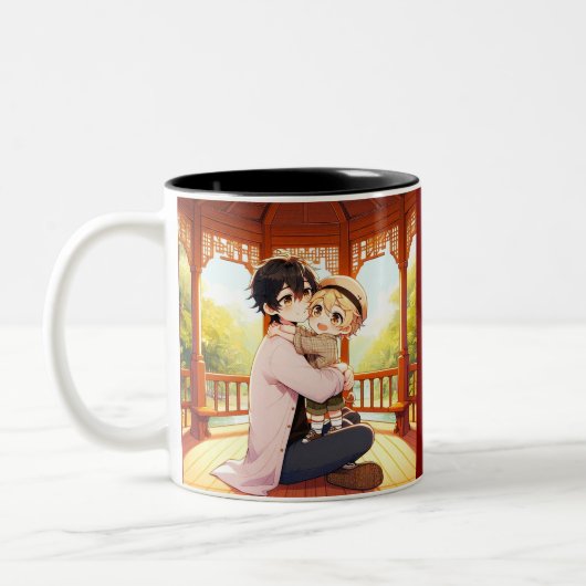 Dad's Embrace - Hartverwarmende vader en kind Mok (Links)