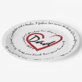 Dads en vaderdag papieren bordje (Gekanteld)