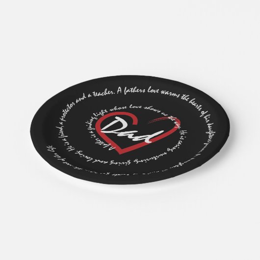 Dads en vaders papieren bordje (Gekanteld)