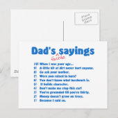 Dads favoriete gezegden briefkaart (Voorkant / Achterkant)