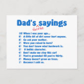 Dads favoriete gezegden briefkaart (Voorkant)