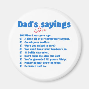 Dads favoriete gezegden magneet