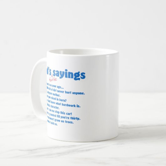 Dads favoriete gezegden mok (Voorkant links)