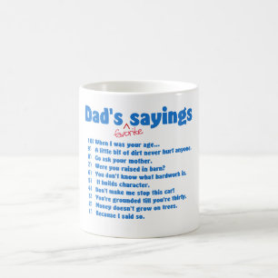 Dads favoriete gezegden mok