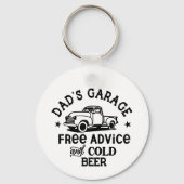 Dad's Garage Gratis Advies Koude Bier Truck Sleutelhanger (Achterkant)