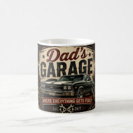 Dad's Garage koffiemok voor klassieke auto en gere