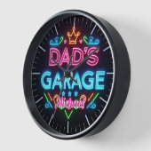 Dads Garage Mancave Klok Neon Beer Custom Name (Hoek)