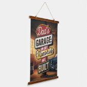 Dad's Garage Retro Automotive Sign Hangend Wandkleed (Gebogen)