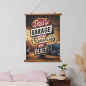 Dad's Garage Retro Automotive Sign Hangend Wandkleed (Slaapkamer)