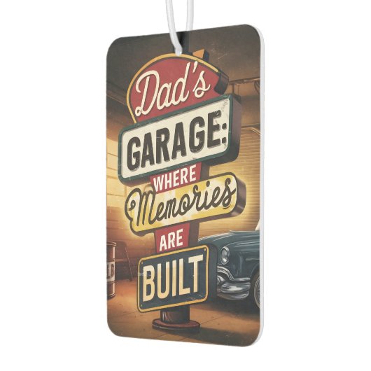 Dad's Garage Retro  Automotive Sign Luchtverfrisser (Links)