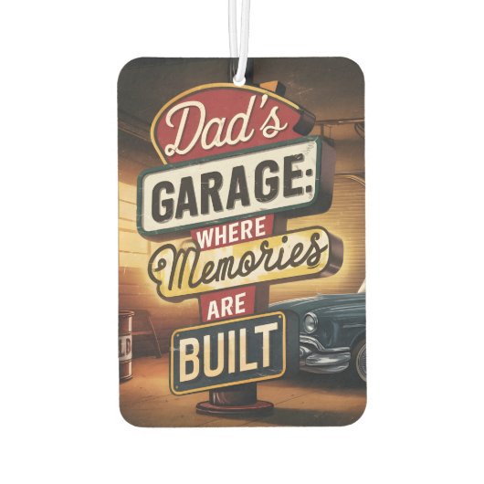 Dad's Garage Retro Automotive Sign Luchtverfrisser (Achterkant)