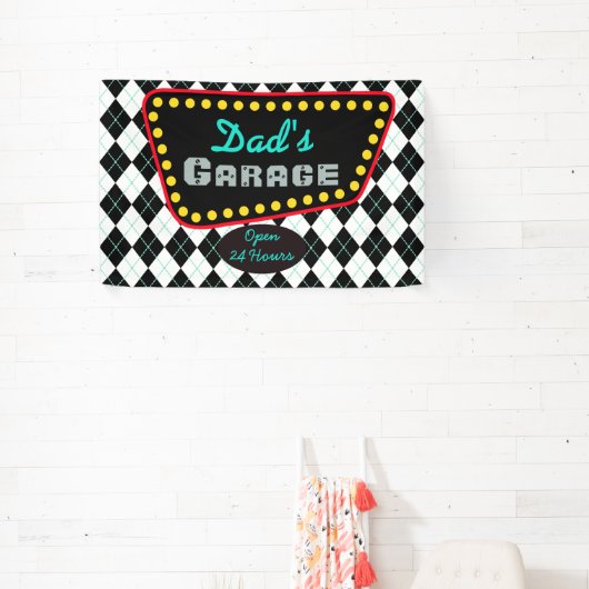 Dad's Garage Sign Banner Gift (Insitu)