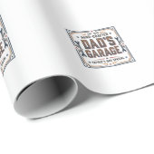 Dads Garage Vintage Vaderdag Cadeaupapier (Rol Hoek)