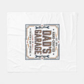 Dads Garage Vintage Vaderdag Fleece Deken (Voorkant (Horizontaal))