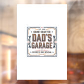 Dads Garage Vintage Vaderdag Raamsticker (Vel 2)