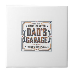 Dads Garage Vintage Vaderdag Tegeltje