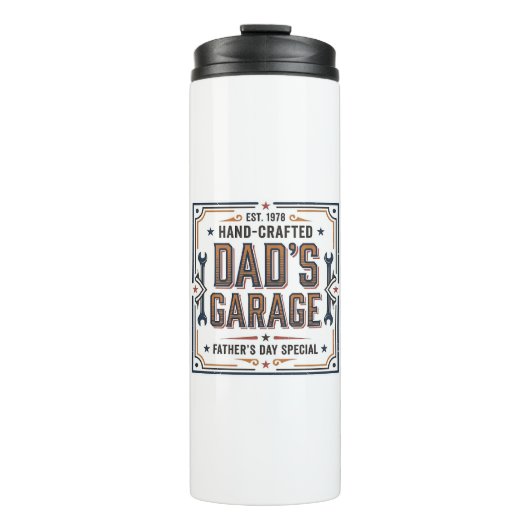 Dads Garage Vintage Vaderdag Thermosbeker (Voorkant)