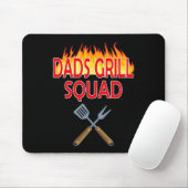 Dads Grill Squad Funny BBQ Vaderdag Muismat (Met muis)