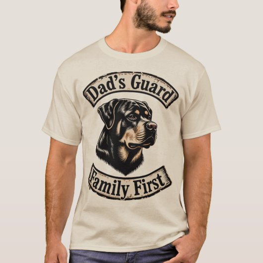 Dad's Guard, Family First-Rottweiler T-shirt (Voorkant)