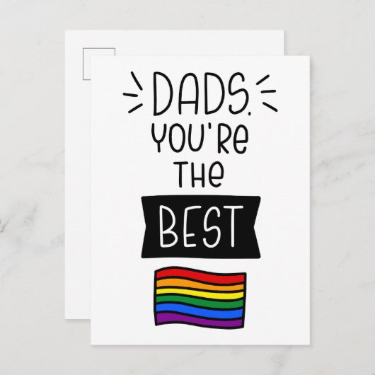 Dads, je bent de beste - Vaderdag trots Briefkaart (Voorkant / Achterkant)