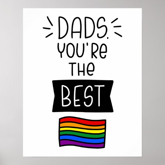 Dads, je bent de beste - Vaderdag trots Poster (Voorkant)