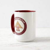 Dad's Kampeercrew Tent Badge Vaderdag Mok (Voorkant links)