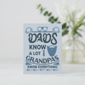 Dads kennen veel, opa weet alles briefkaart (Staand voorkant)