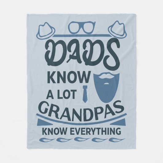 Dads kennen veel, opa weet alles fleece deken (Voorkant)