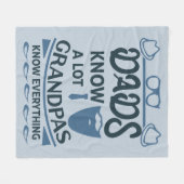 Dads kennen veel, opa weet alles fleece deken (Voorkant (Horizontaal))