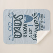 Dads kennen veel, opa weet alles sherpa deken (Voorkant (horizontaal))