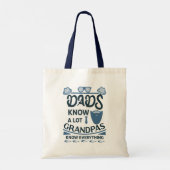 Dads kennen veel, opa weet alles tote bag (Achterkant)