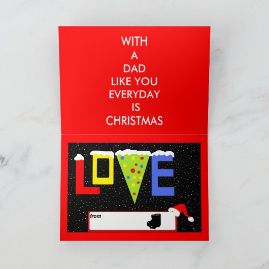 DADS- KERSTKAART FEESTDAGEN KAART (Binnen)