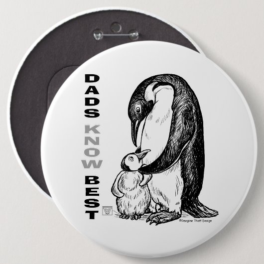 Dads Know Best Ronde Button 6,0 Cm (Voorkant /achterkant)