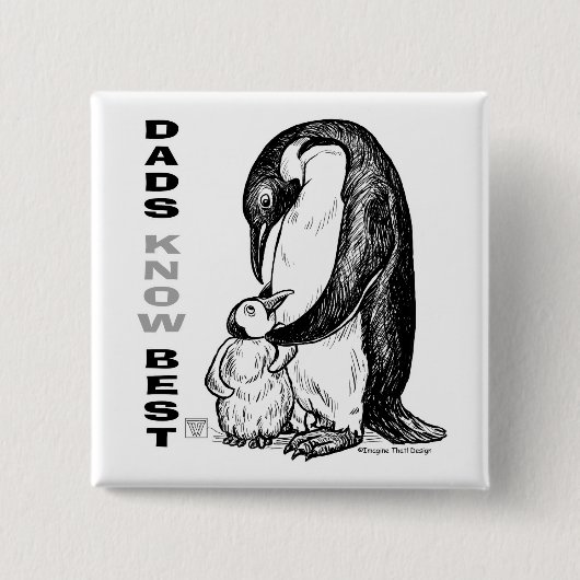 Dads Know Best Vierkante Button 5,1 Cm (Voorkant)