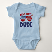 Dad's Little Dude Bodysuit - Funny Baby Romper (Voorkant)