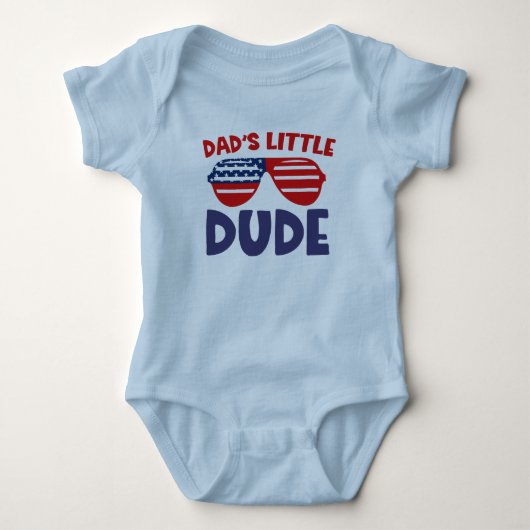 Dad's Little Dude Bodysuit - Funny Baby Romper (Voorkant)