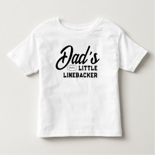 Dad's Little Linebacker Amerikaans Football Schatt Kinder Shirts