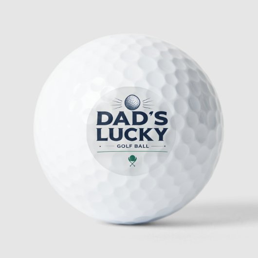 Dad's Lucky Golf Bal Moderne Golf Kunst (Voorkant)