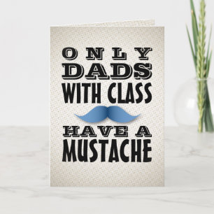 Dads met een klas hebben een Mustache Funny Card Kaart