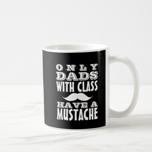 Dads met een klas hebben een Mustache Funny Mug Koffiemok (Rechts)