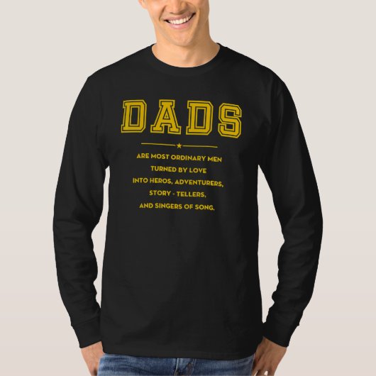 Dads met liefde voor mannen vaderdag t-shirt (Voorkant)