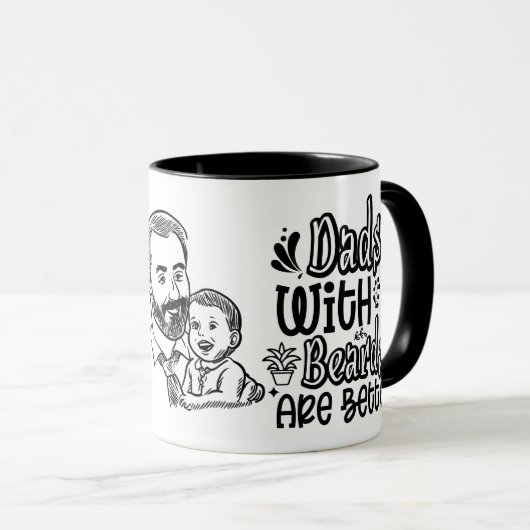 Dads met loopvlakken zijn betere Vaderdag Mok (Voorkant rechts)